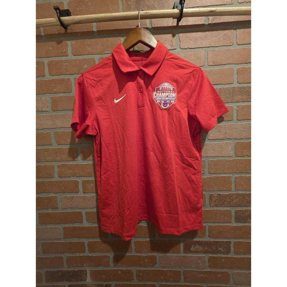Nike SMU Mustang Women's Dryfit Polo Shirt Equestrian National Champions 2023